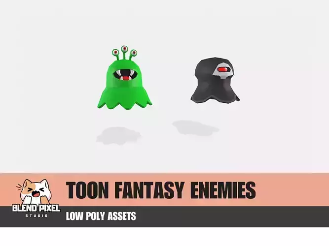 Toon Fantasy Enemies Low-poly 3D model