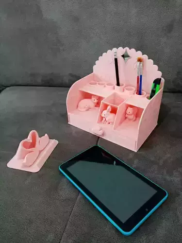 KIDS PEN HOLDER-Tablet-Phone holder-3D Print Model-Stl File 3D print model