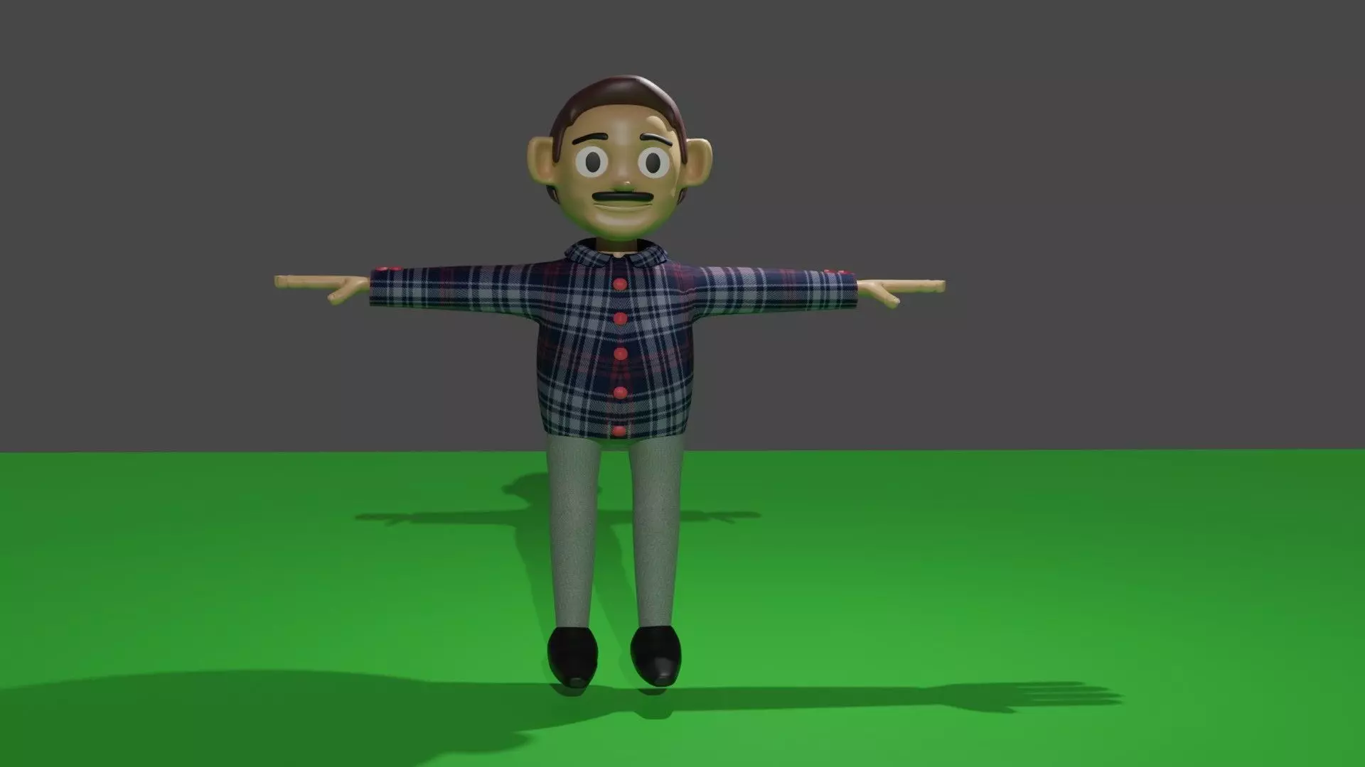 CARTOON MAN WITH ARMATURE Free 3D model