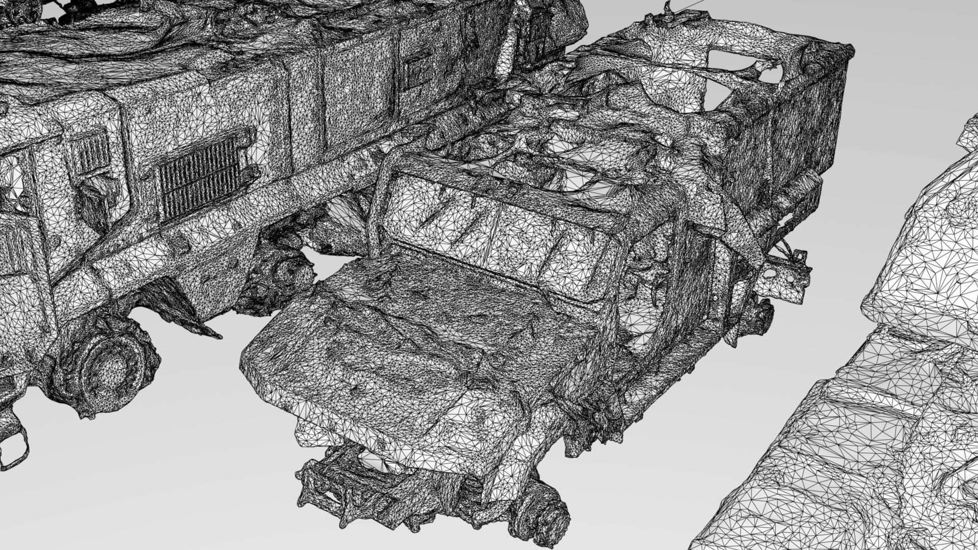 Destroyed russian armoured vehicles 30 assets collection  3D model_19