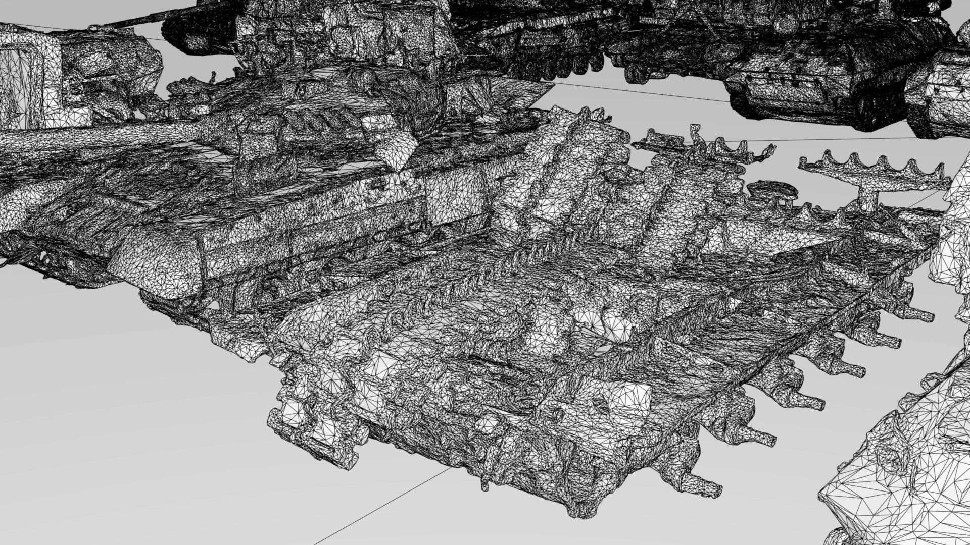 Destroyed russian armoured vehicles 30 assets collection  3D model_16