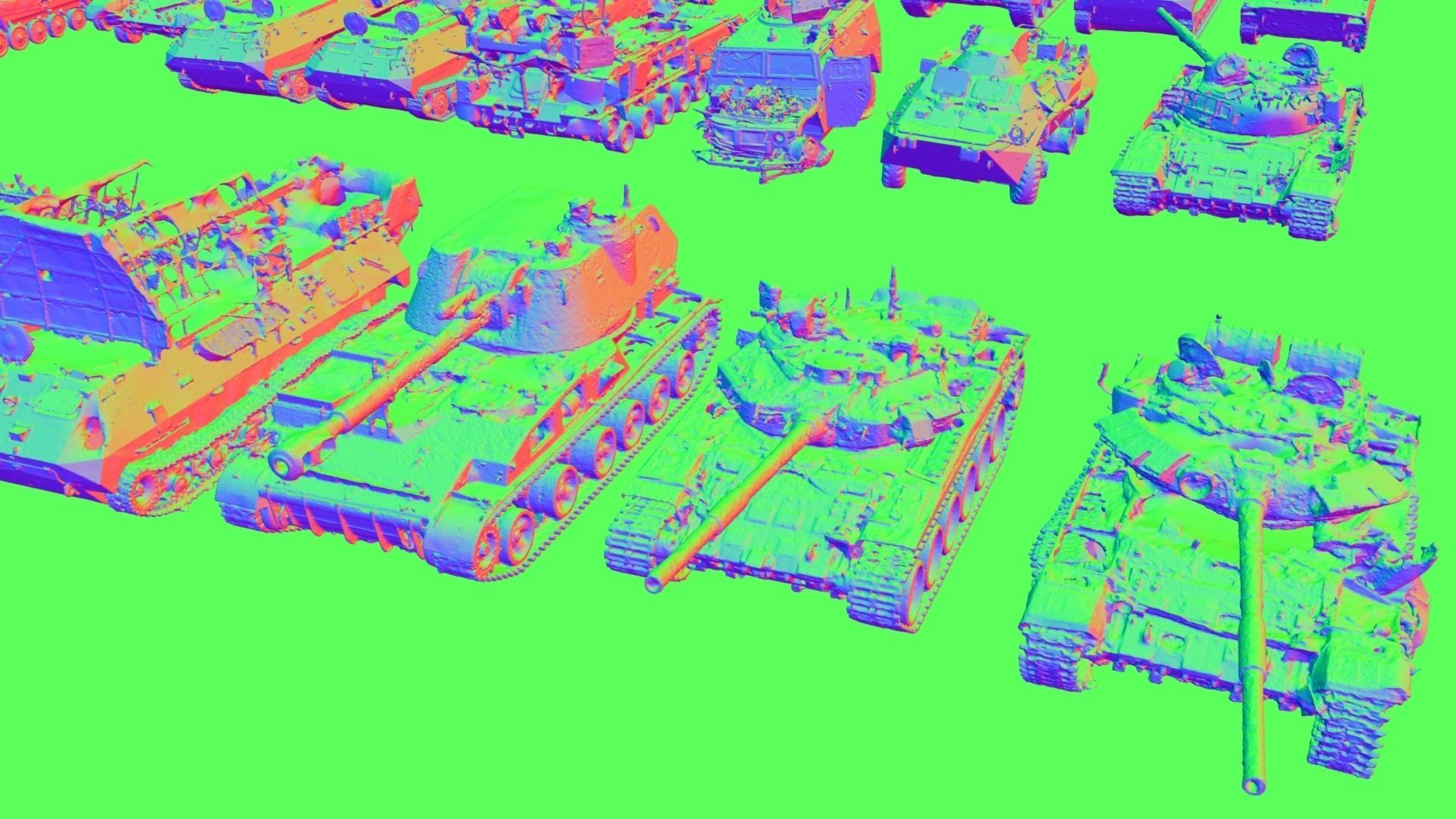 Destroyed russian armoured vehicles 30 assets collection  3D model_12