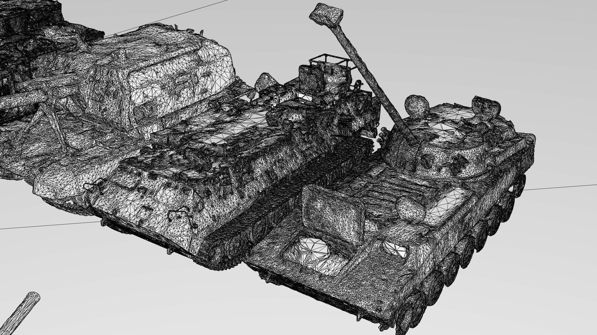 Destroyed russian armoured vehicles 30 assets collection  3D model_20