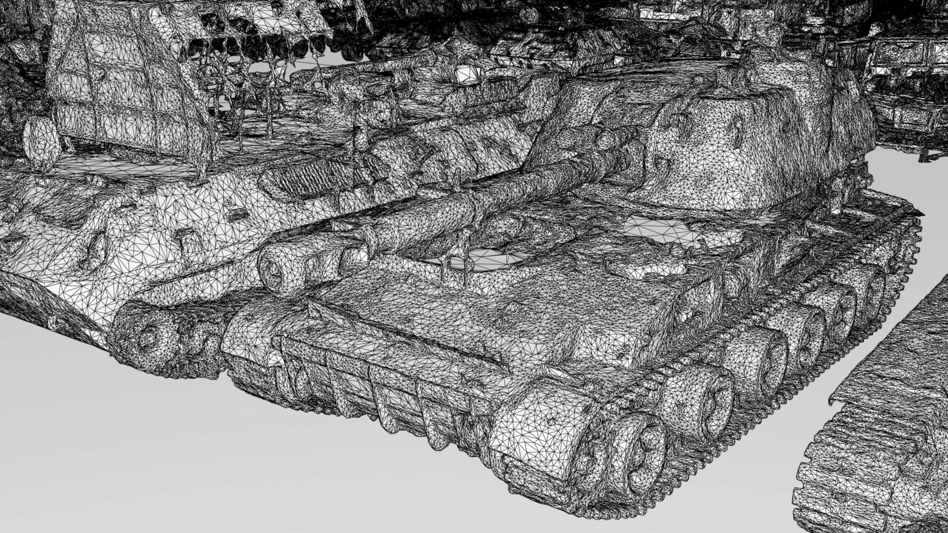Destroyed russian armoured vehicles 30 assets collection  3D model_15