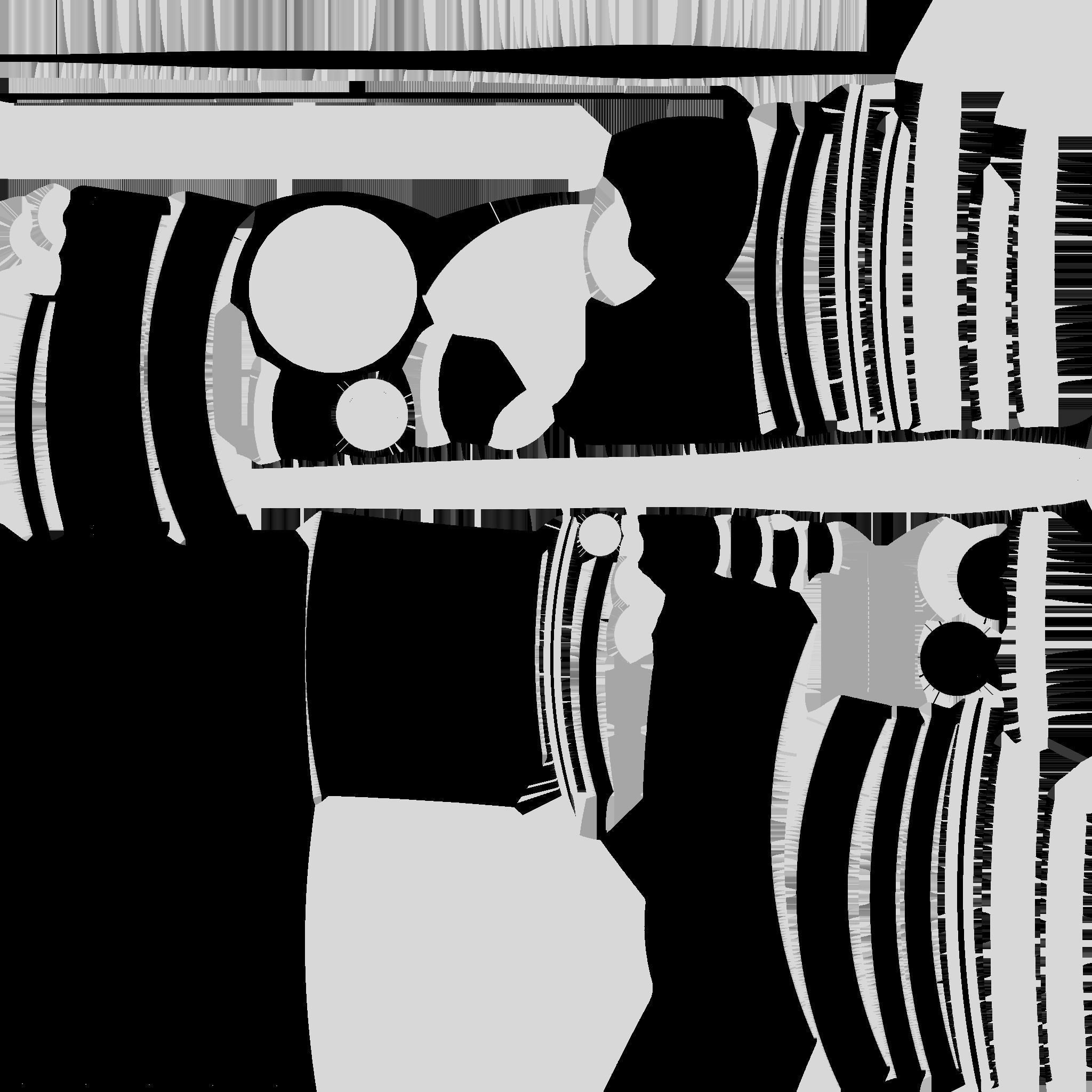 SciFi War Lance A07 Black White - Sci Fi Weapon Design Low-poly 3D model_24