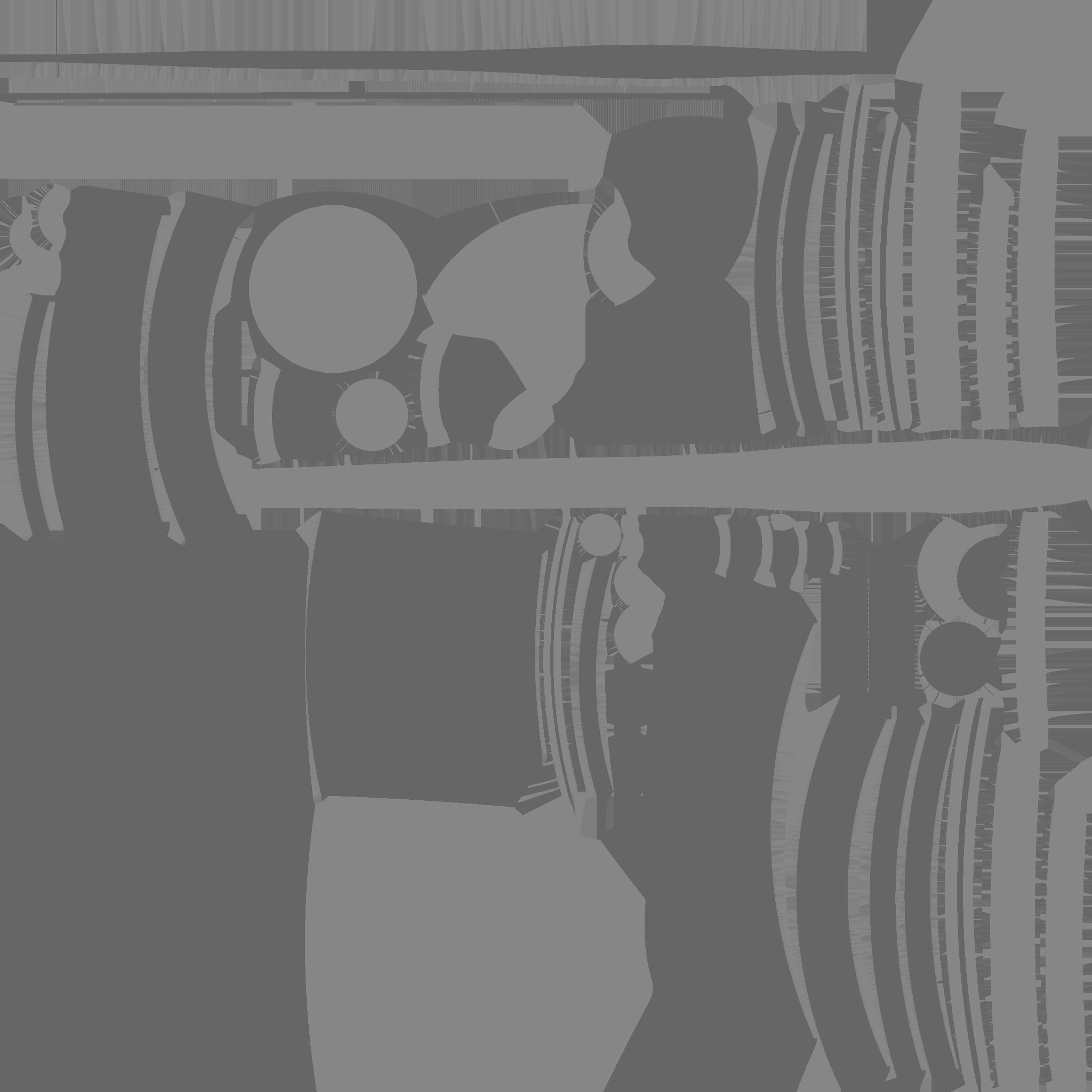 SciFi War Lance A07 Black White - Sci Fi Weapon Design Low-poly 3D model_27