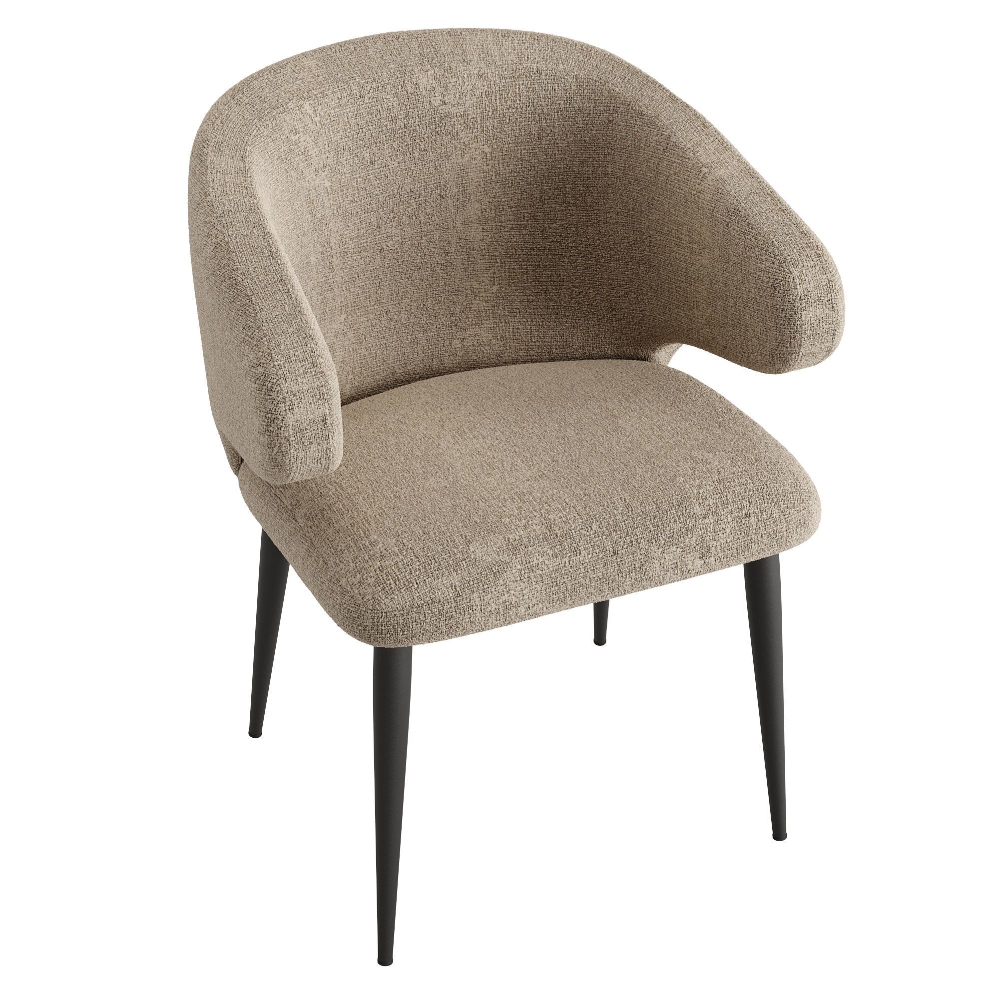 Sage chair Low-poly 3D model_5