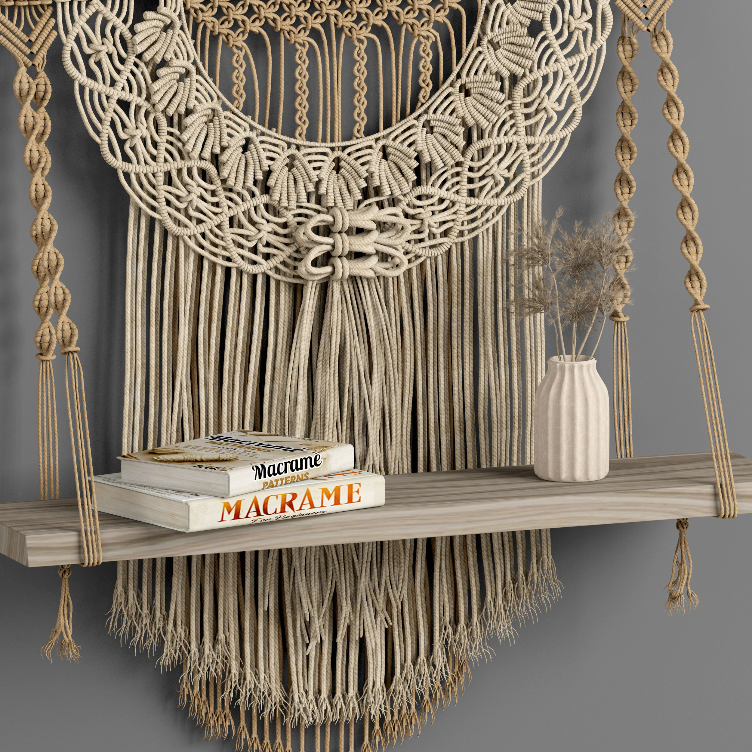 macrame set decor 07 3D model_1
