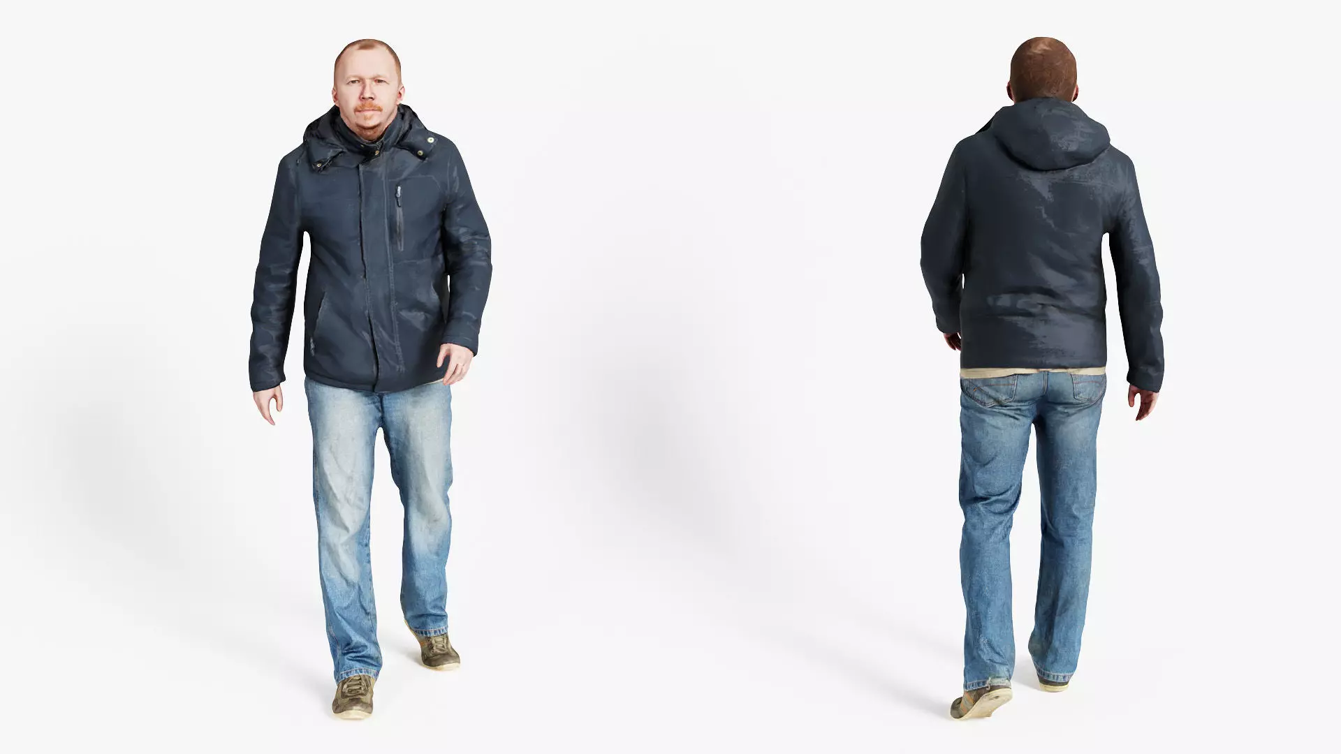 The Man Is Walking Ks00002 Low-poly 3D model