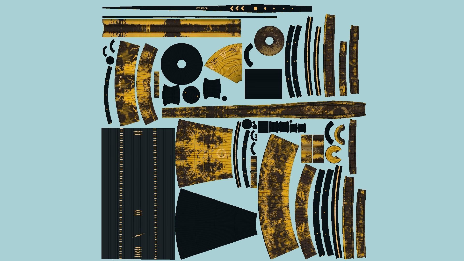 SciFi War Lance A08 Yellow - Sci Fi Weapon Design Low-poly 3D model_5