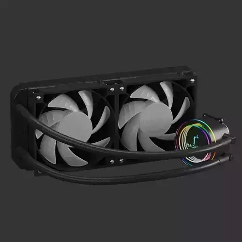 CPU cooler liquid Low-poly 3D model