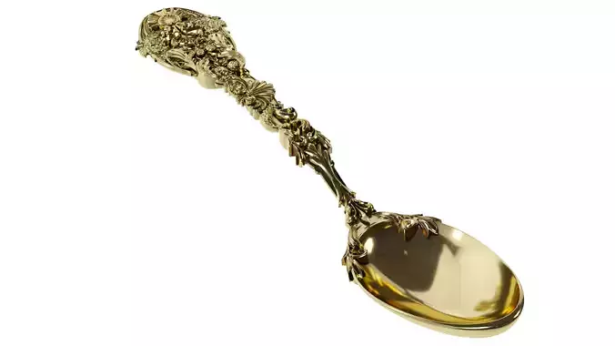 Royal Gold Premium Elite Spoon 3D model