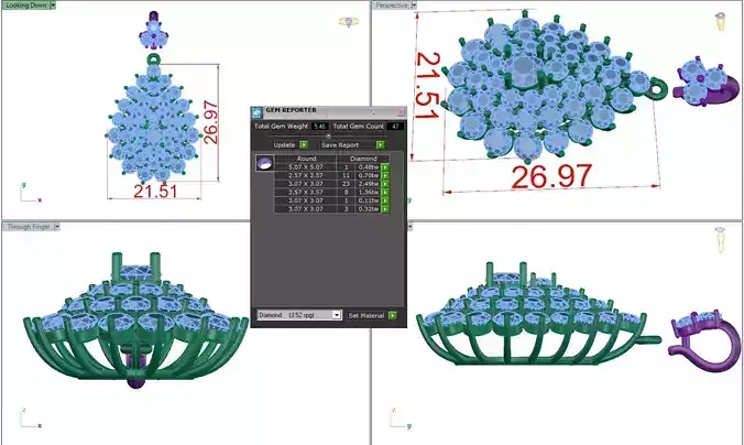 pendant swarovski crystal in shape of flower