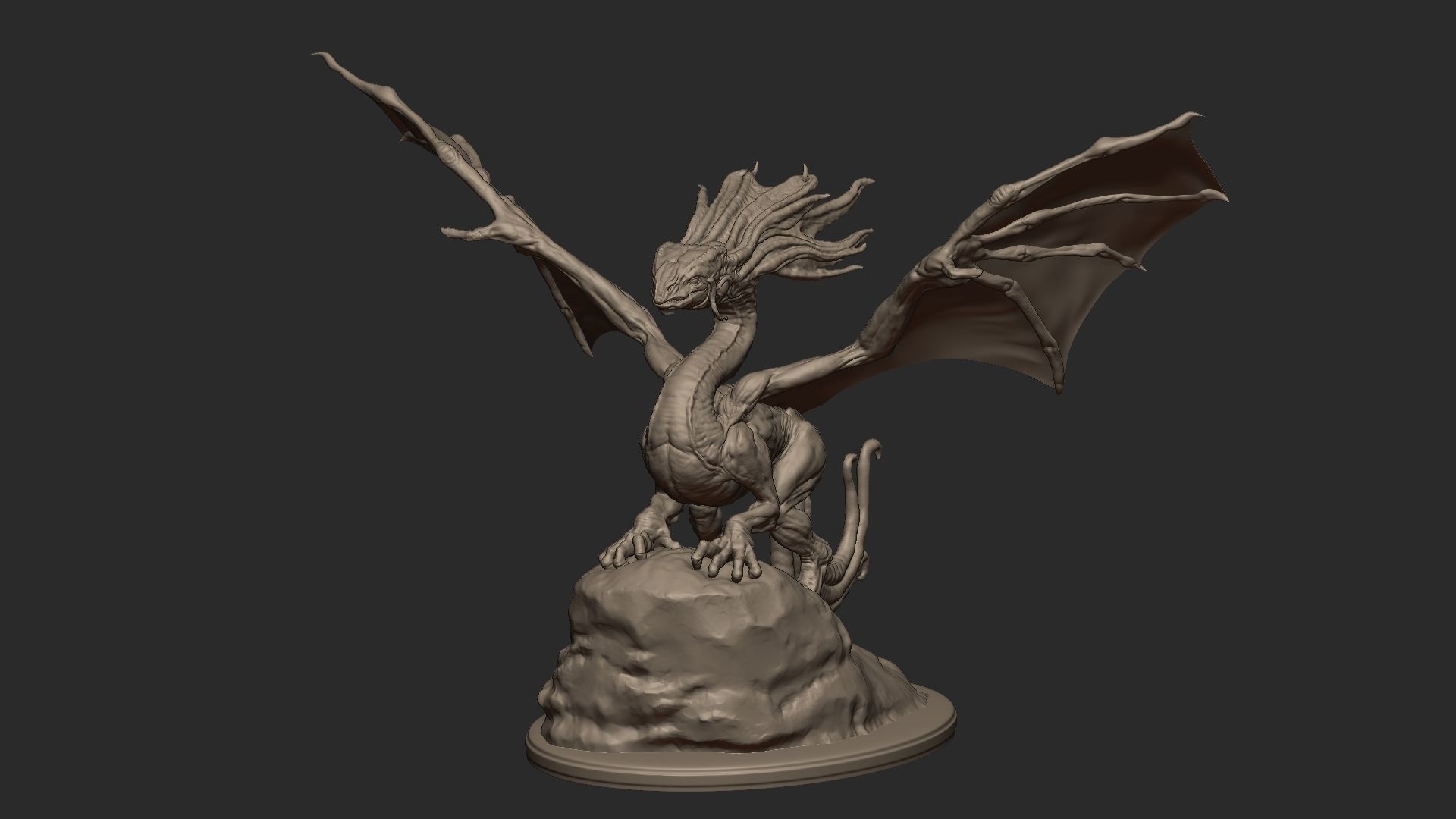 Classic Dragon asset for games and VFX Low-poly 3D model_6