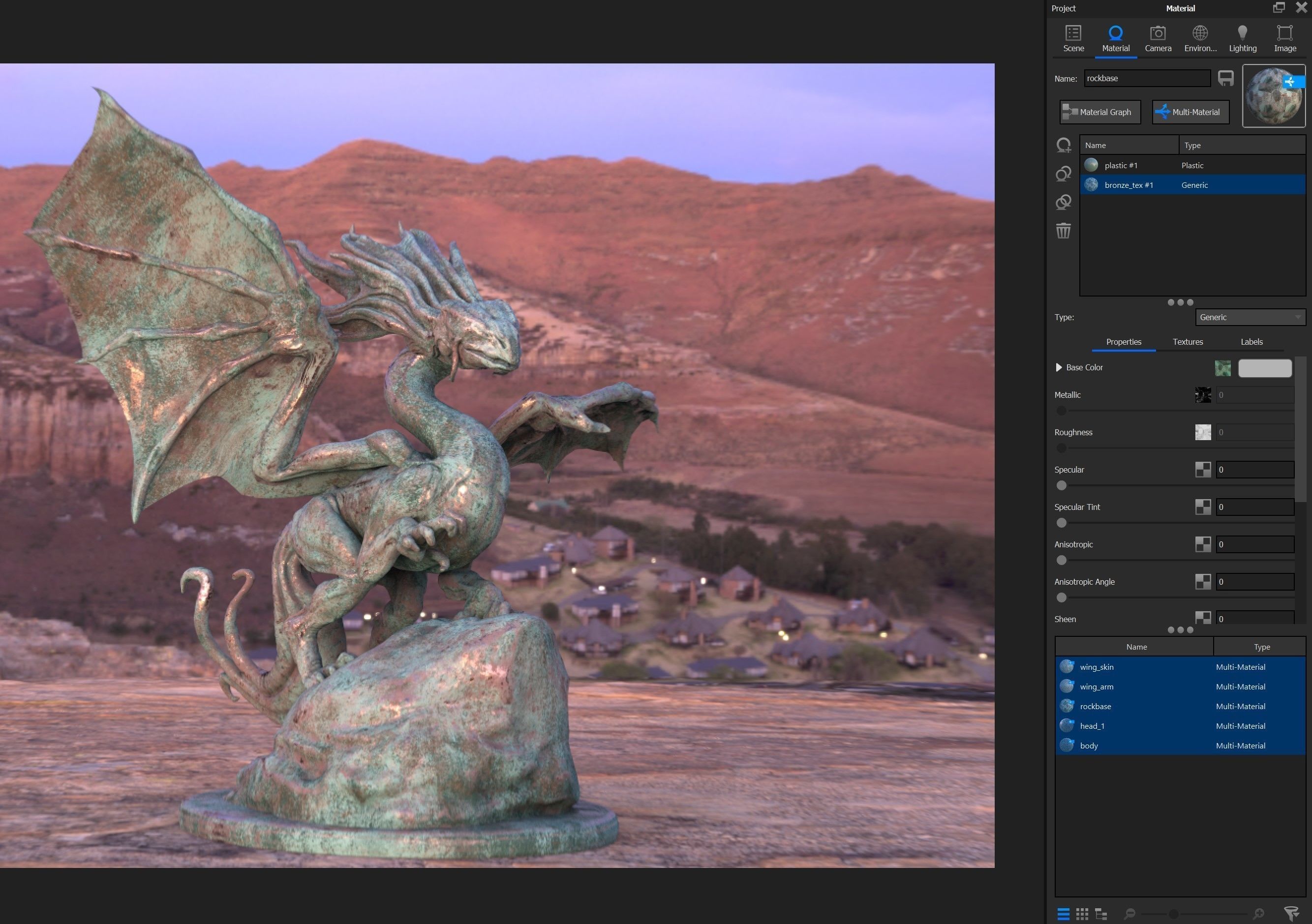 Classic Dragon asset for games and VFX Low-poly 3D model_14