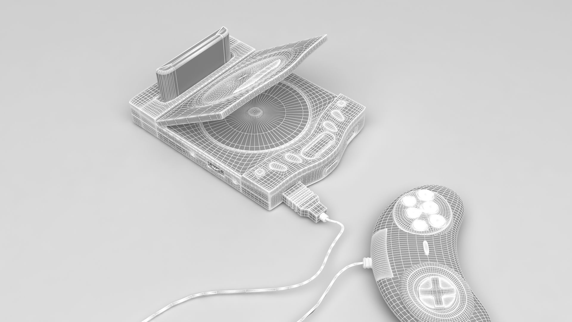 Sega Genesis CDX 3D model_9