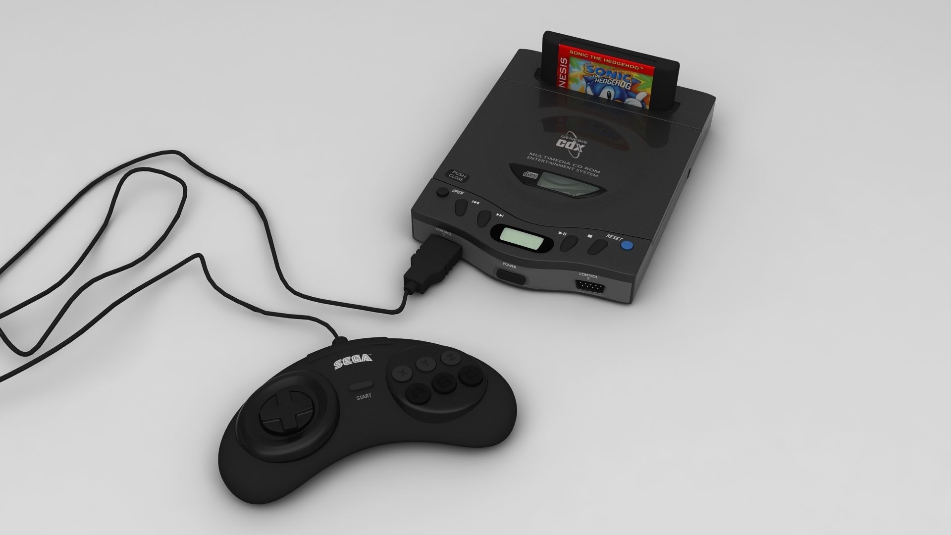 Sega Genesis CDX 3D model_3