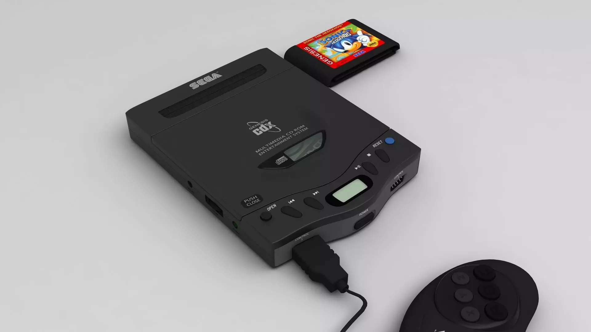 Sega Genesis CDX 3D model_0