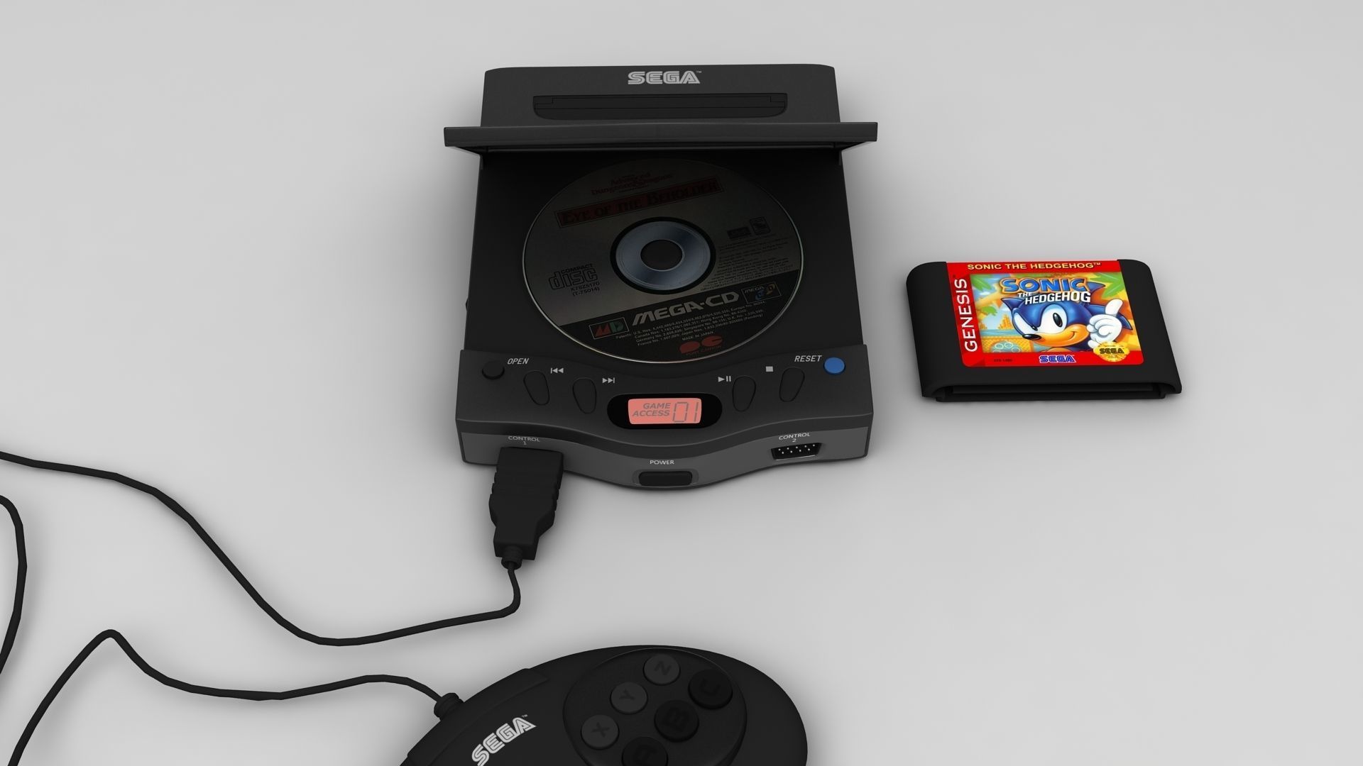 Sega Genesis CDX 3D model_2