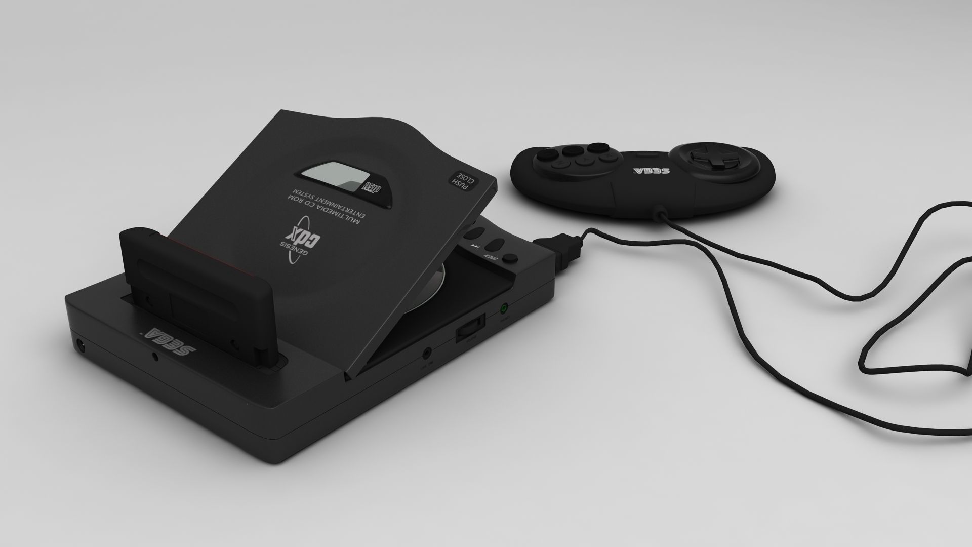 Sega Genesis CDX 3D model_7