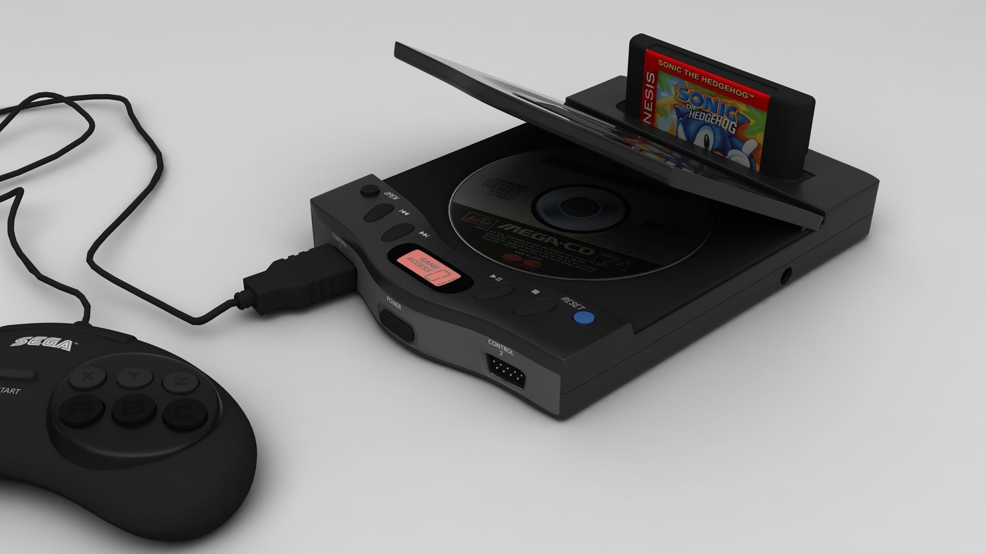 Sega Genesis CDX 3D model_4