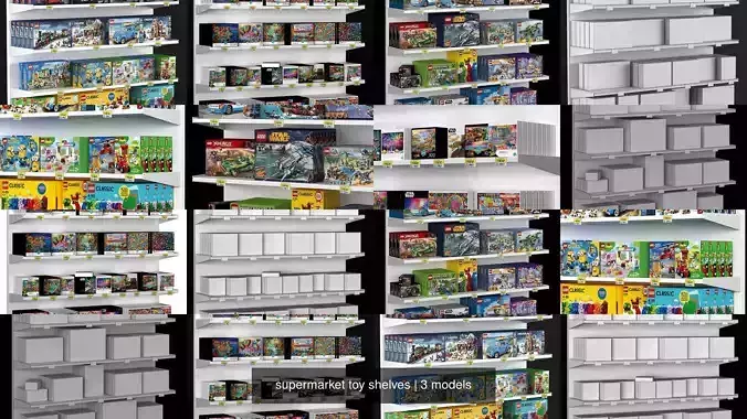 supermarket toy shelves