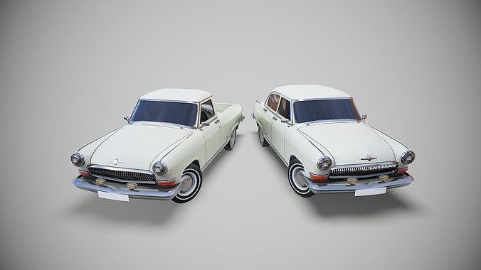 Old car Low-poly 3D model