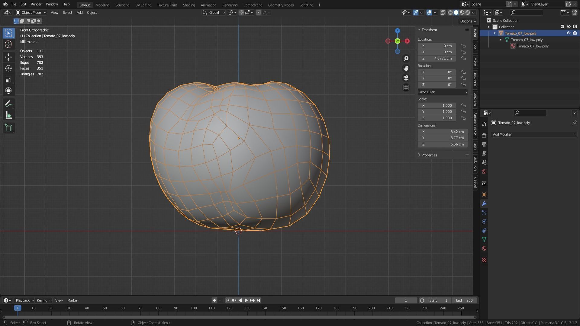 Tomato 07 Low-poly 3D model_30