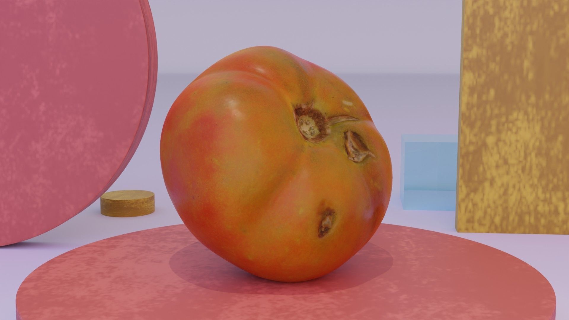 Tomato 07 Low-poly 3D model_2