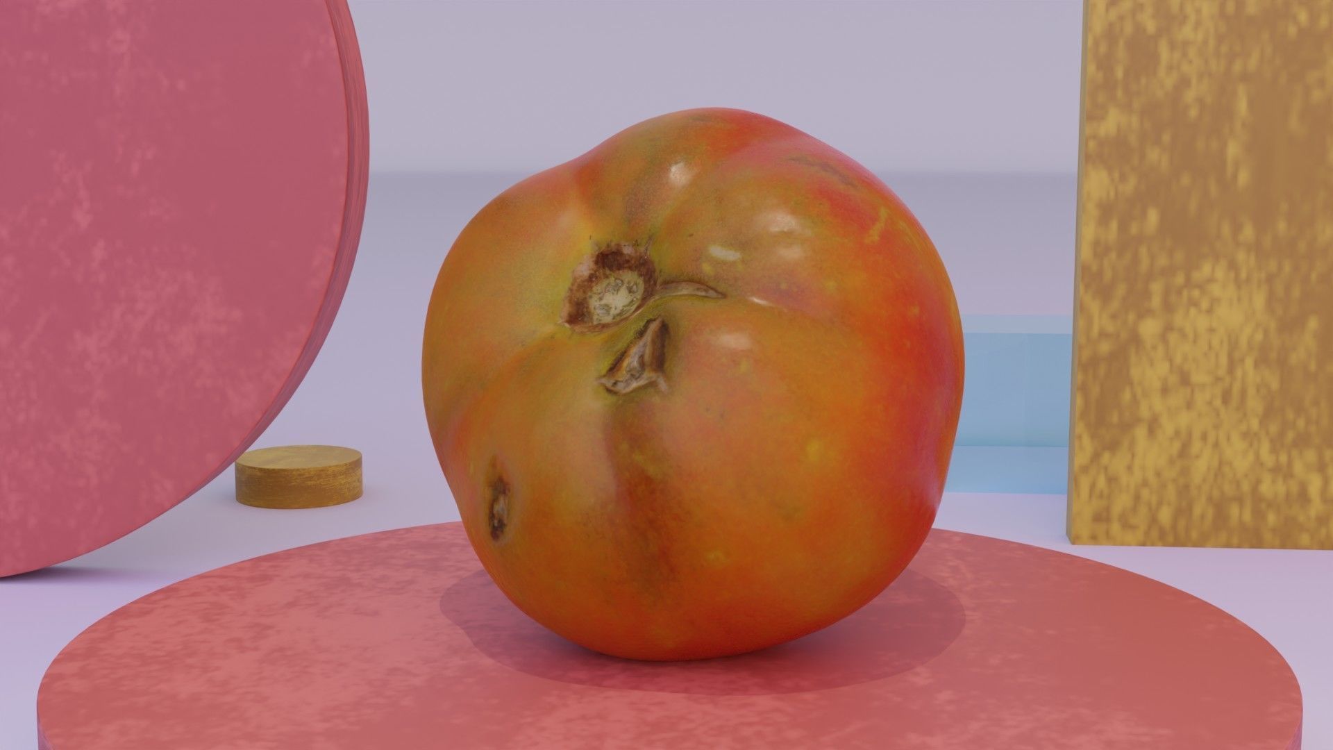 Tomato 07 Low-poly 3D model_10