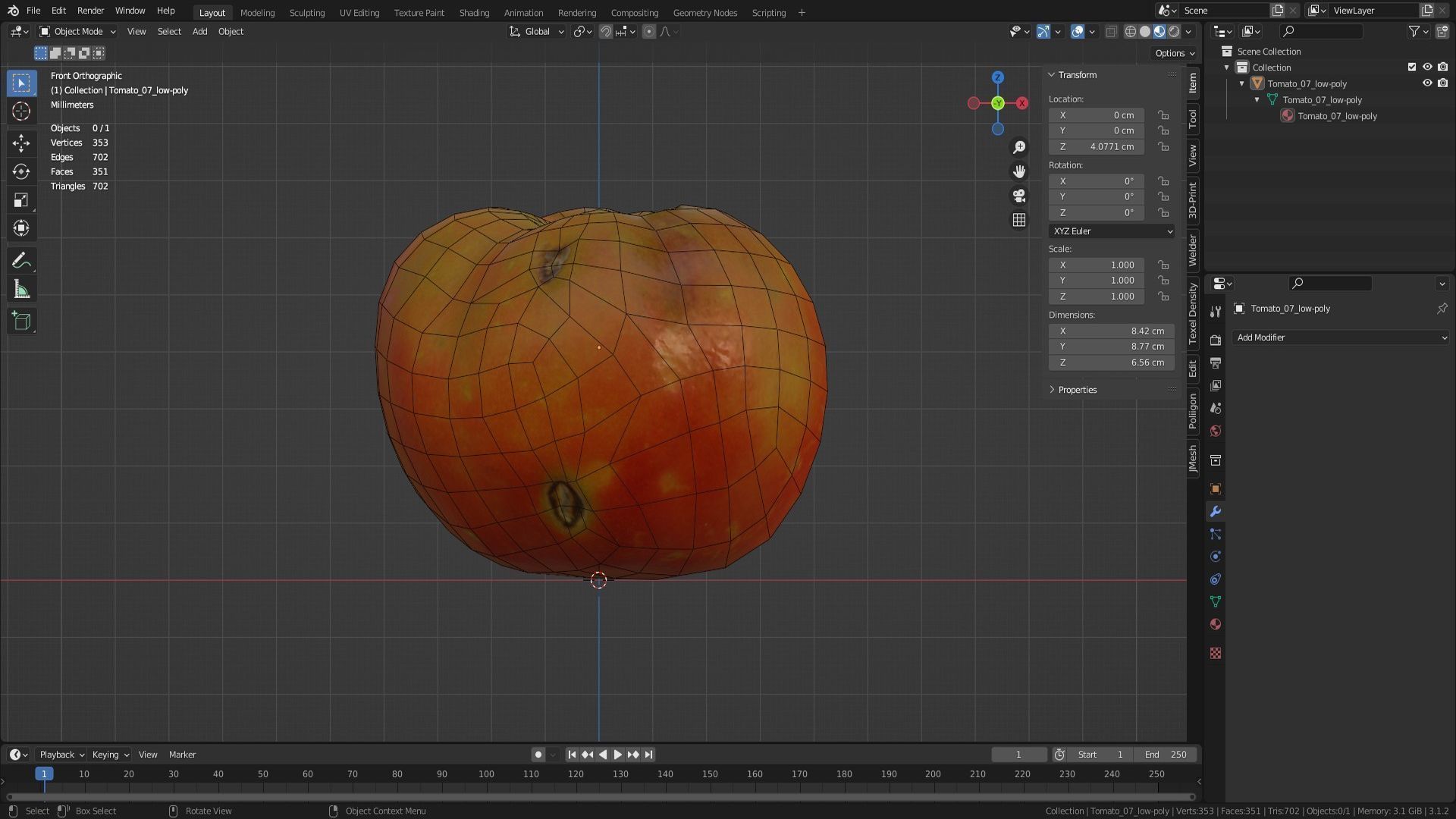Tomato 07 Low-poly 3D model_31
