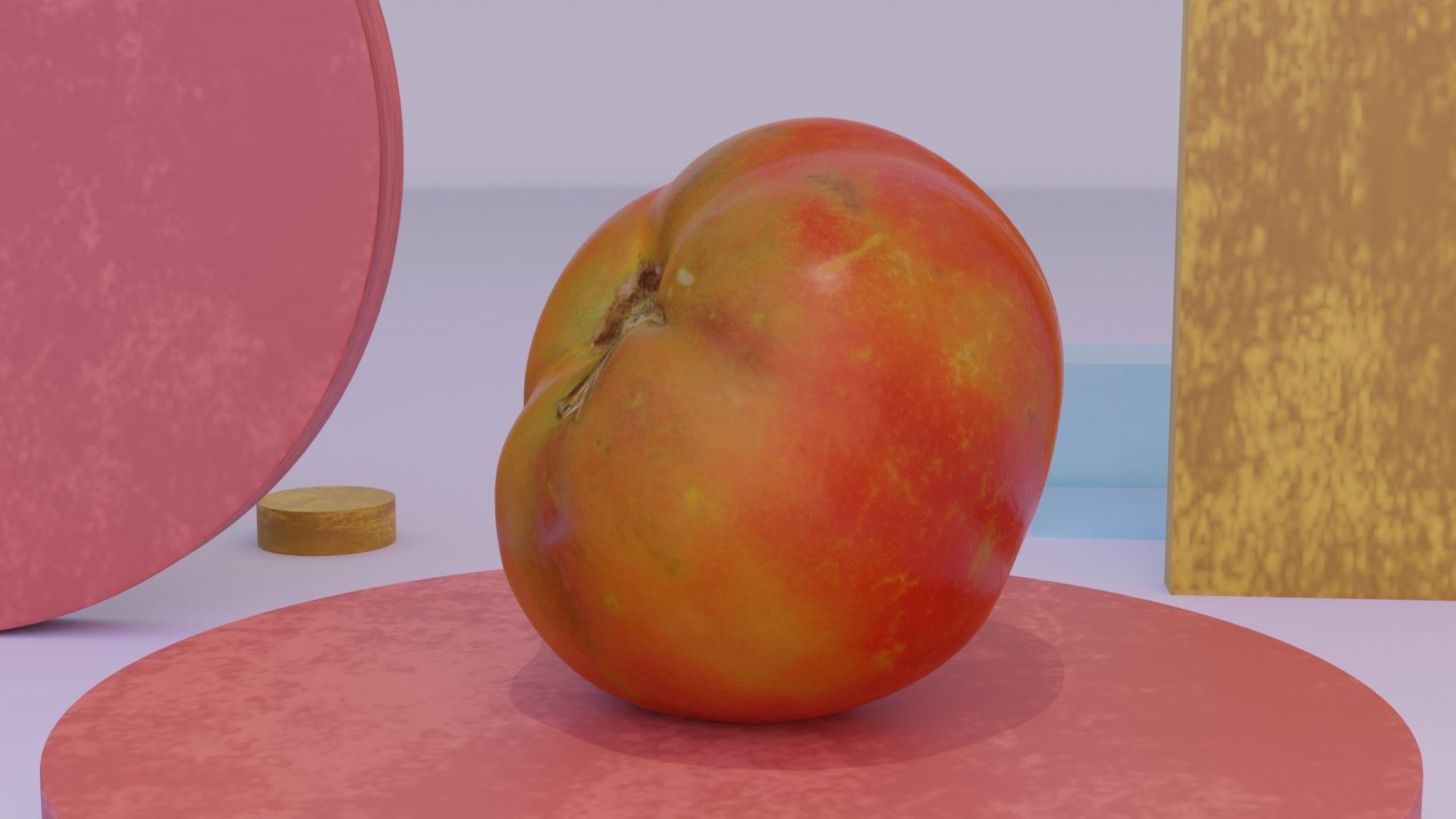 Tomato 07 Low-poly 3D model_9