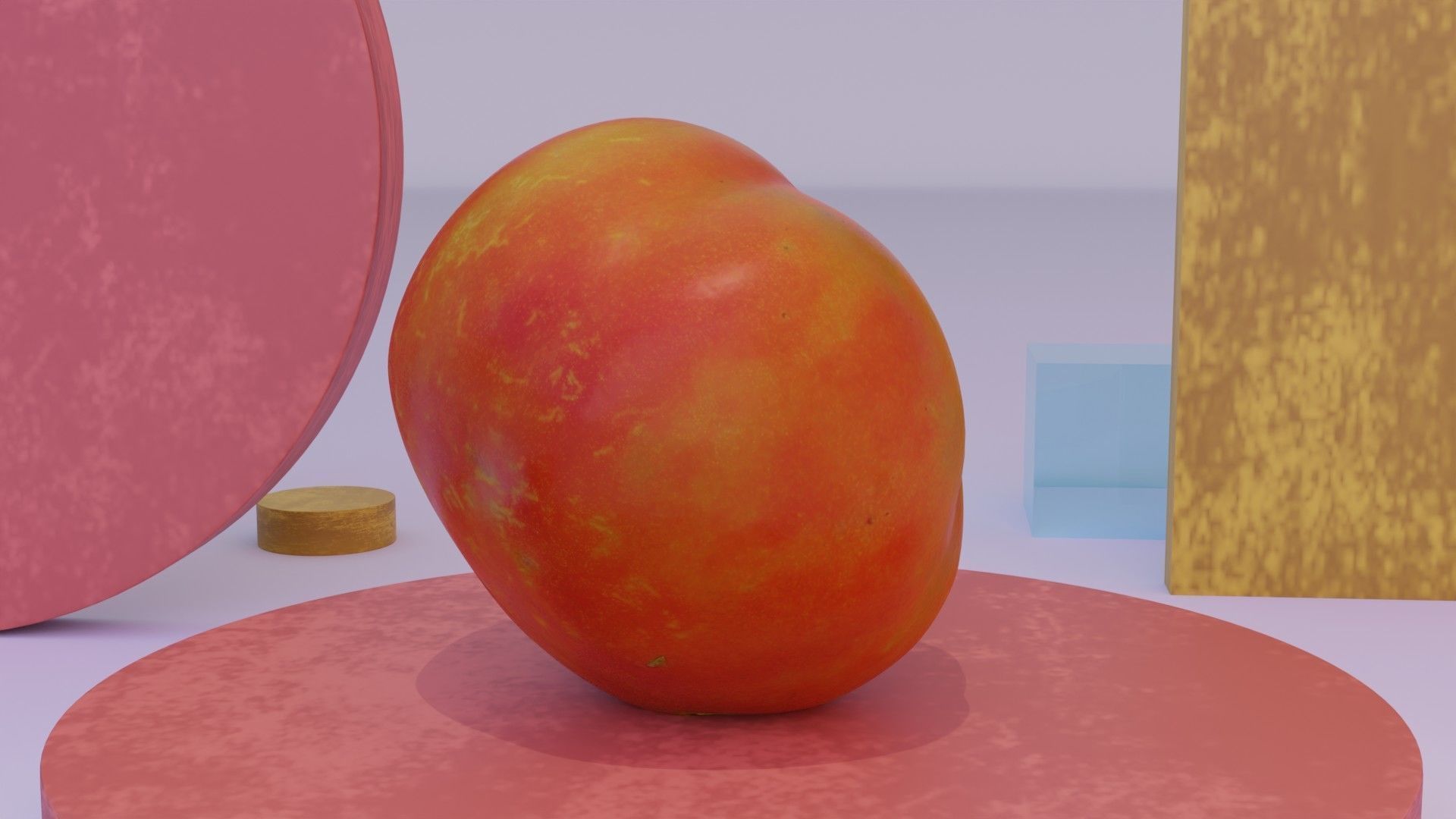 Tomato 07 Low-poly 3D model_4