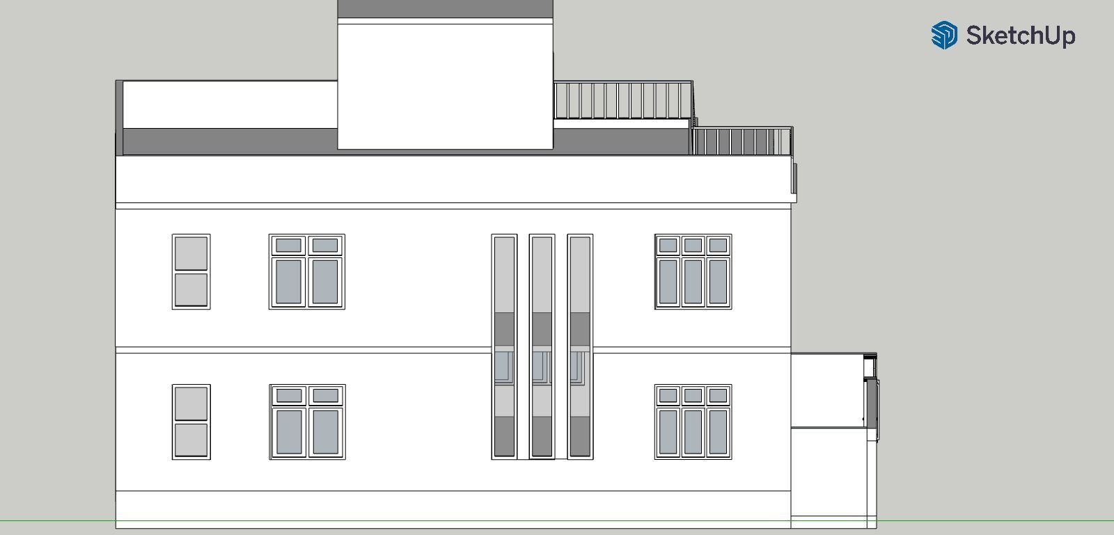 Modern house  Low-poly 3D model_5