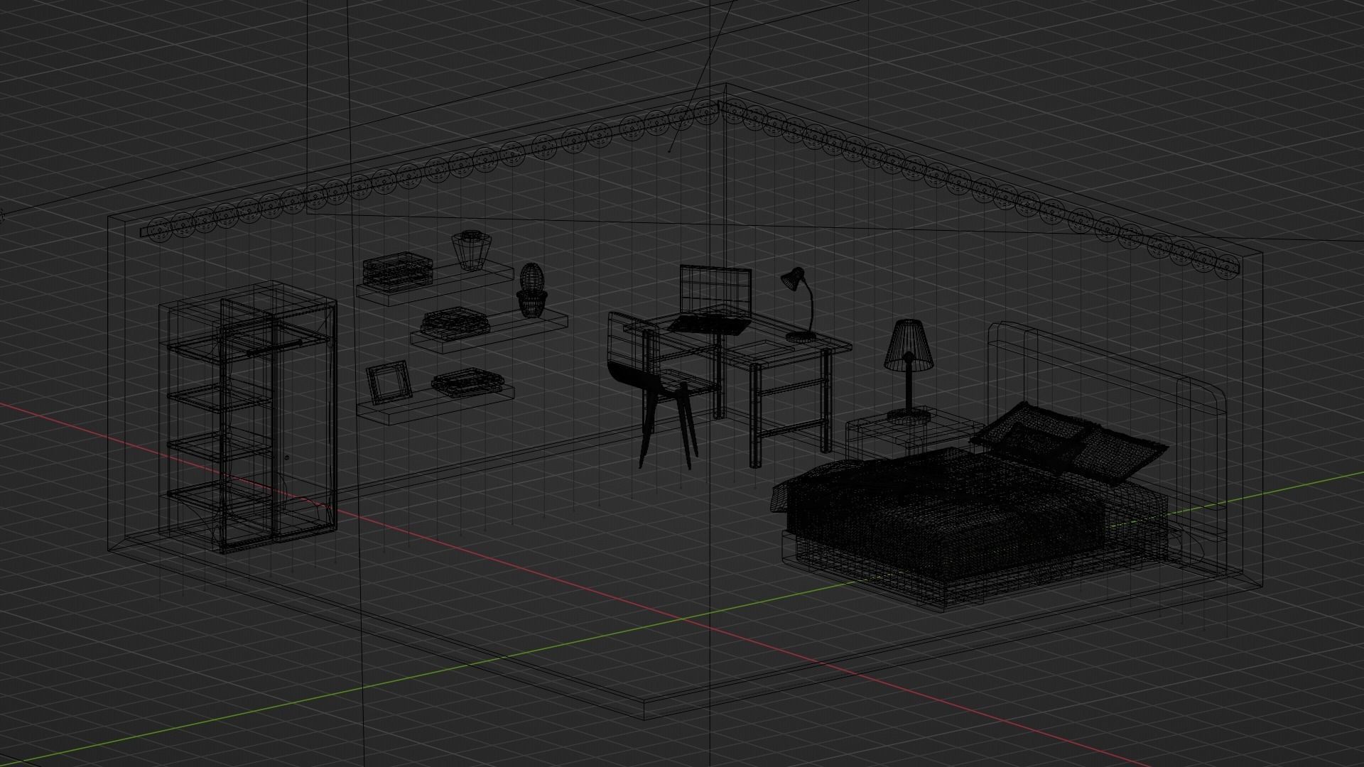 Student Room 3D model_6