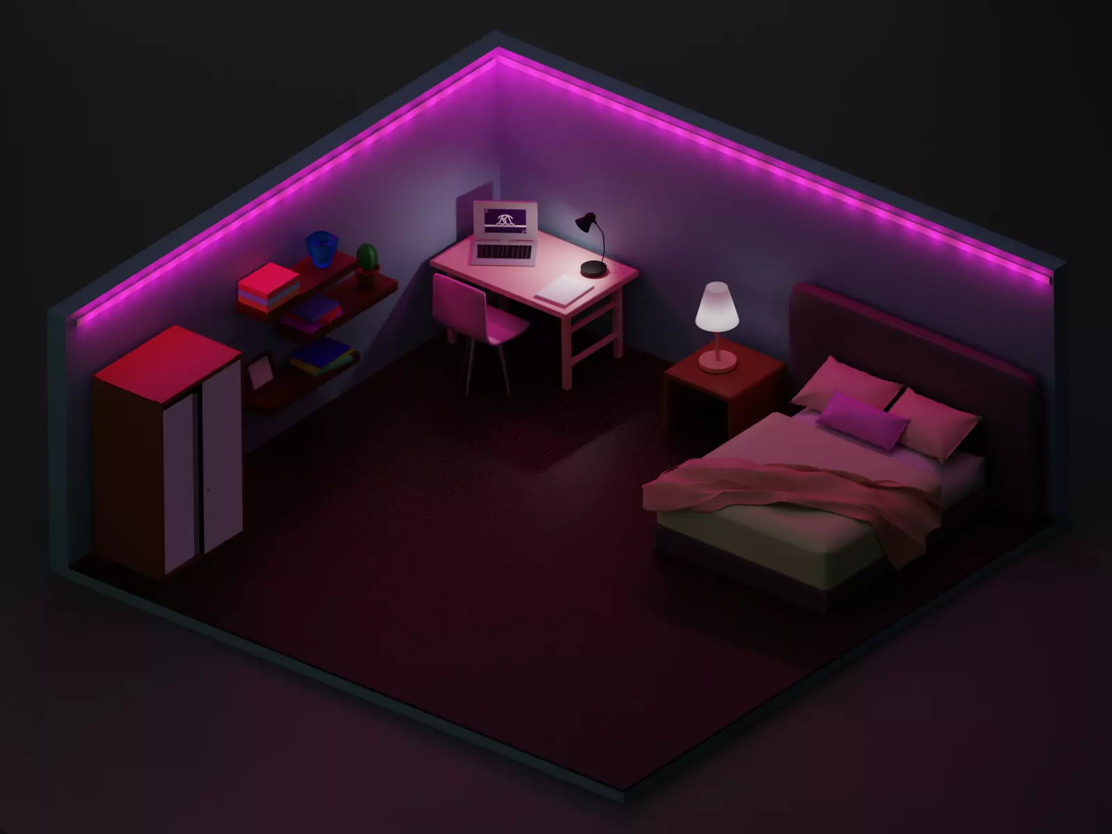 Student Room 3D model_0