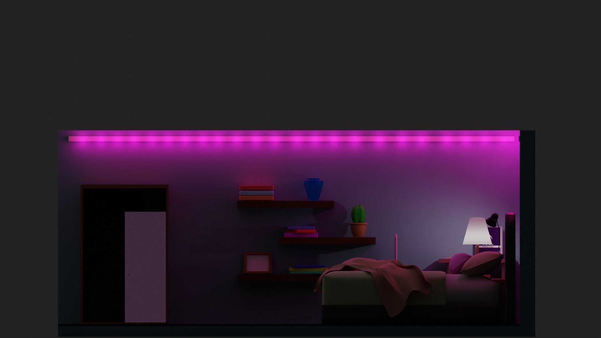 Student Room 3D model_2
