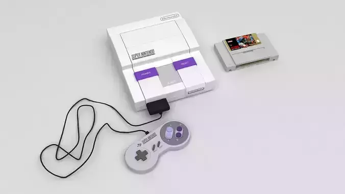 Super Nintendo SNES 3D model