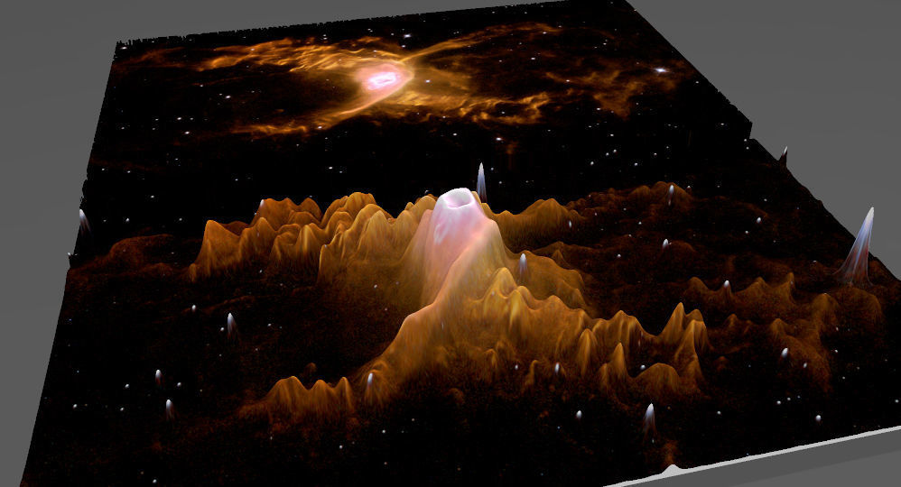 Red Spider nebula deep sky object 3d software analysis 3D print model_2