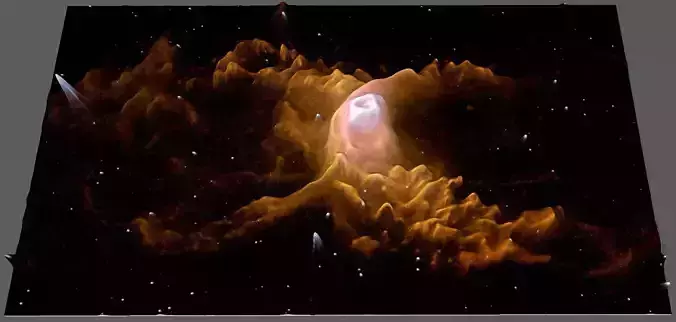 Red Spider nebula deep sky object 3d software analysis 3D print model