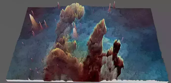 Egle nebula deep sky object 3d software analysis 3D print model