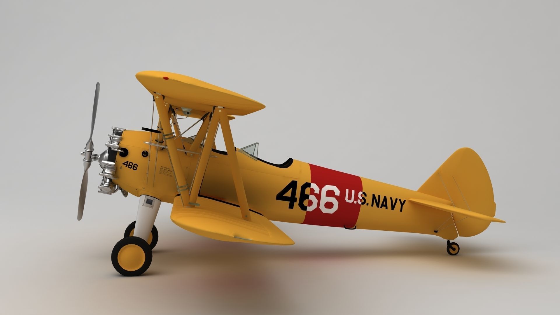Boeing Stearman M 75 3D model_1