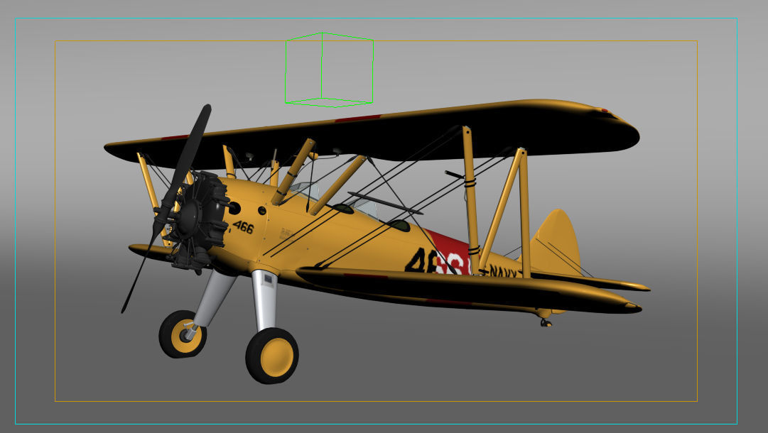 Boeing Stearman M 75 3D model_7