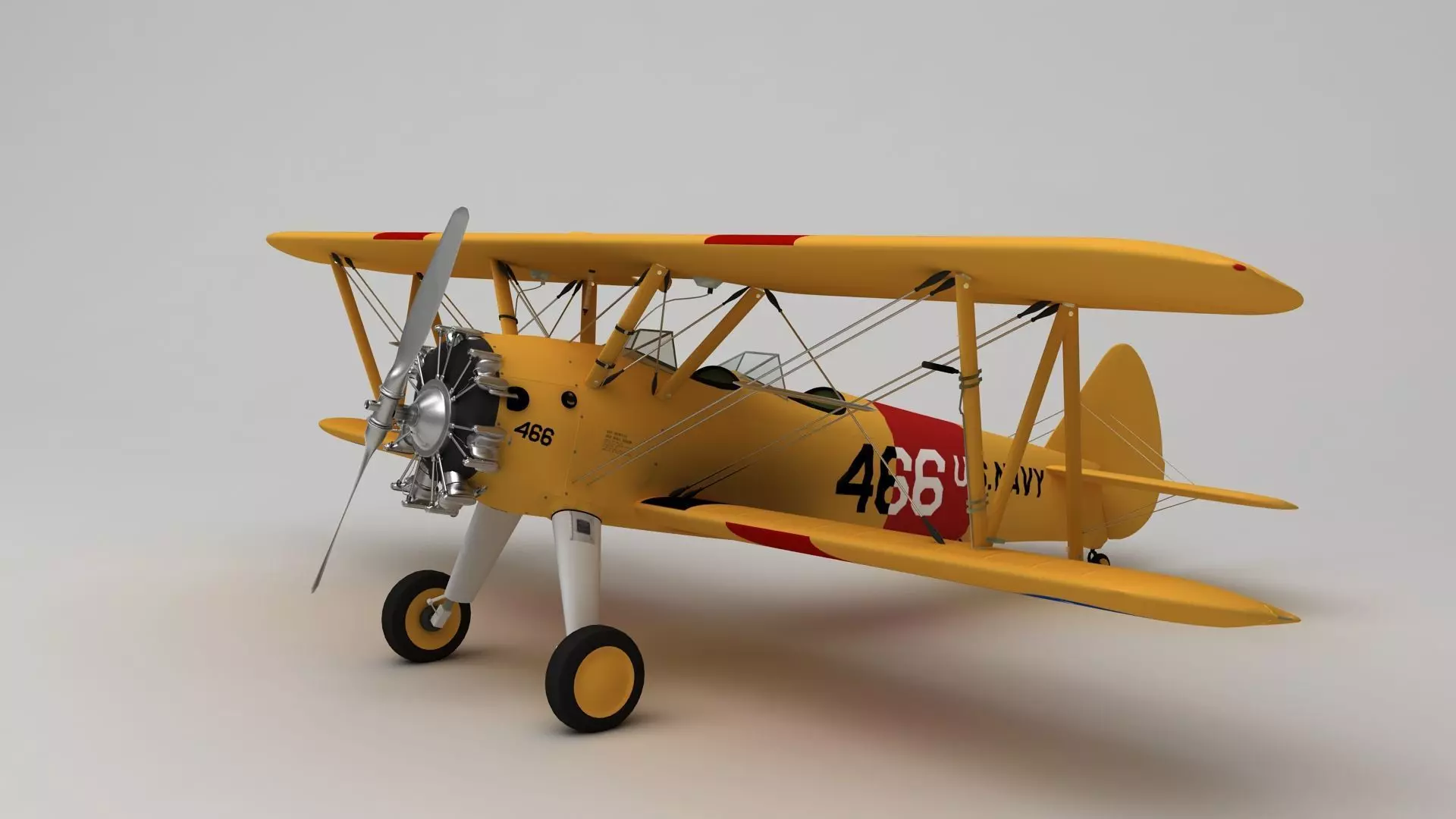Boeing Stearman M 75 3D model_0