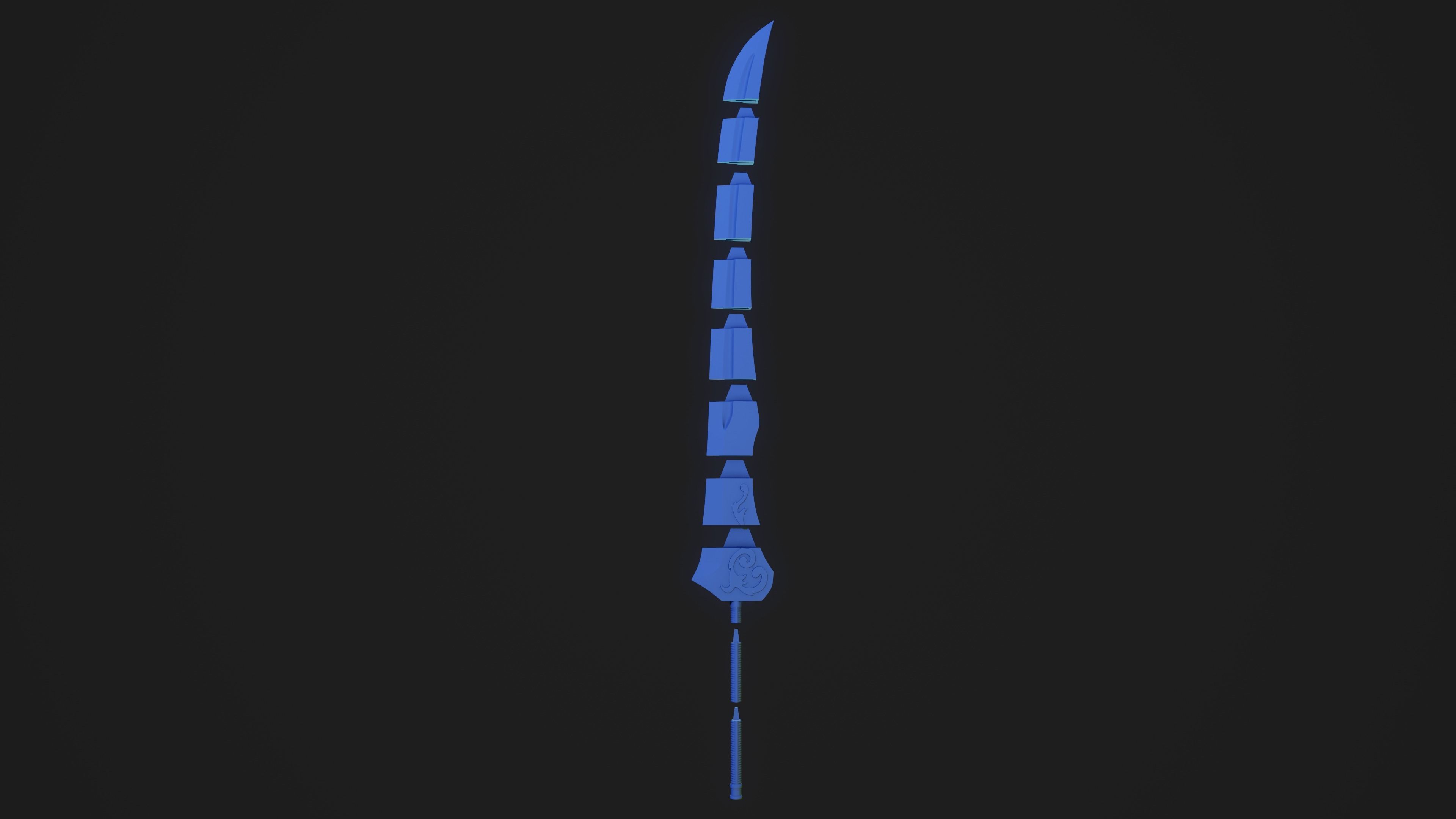 Aurons Katana 3D print model_1