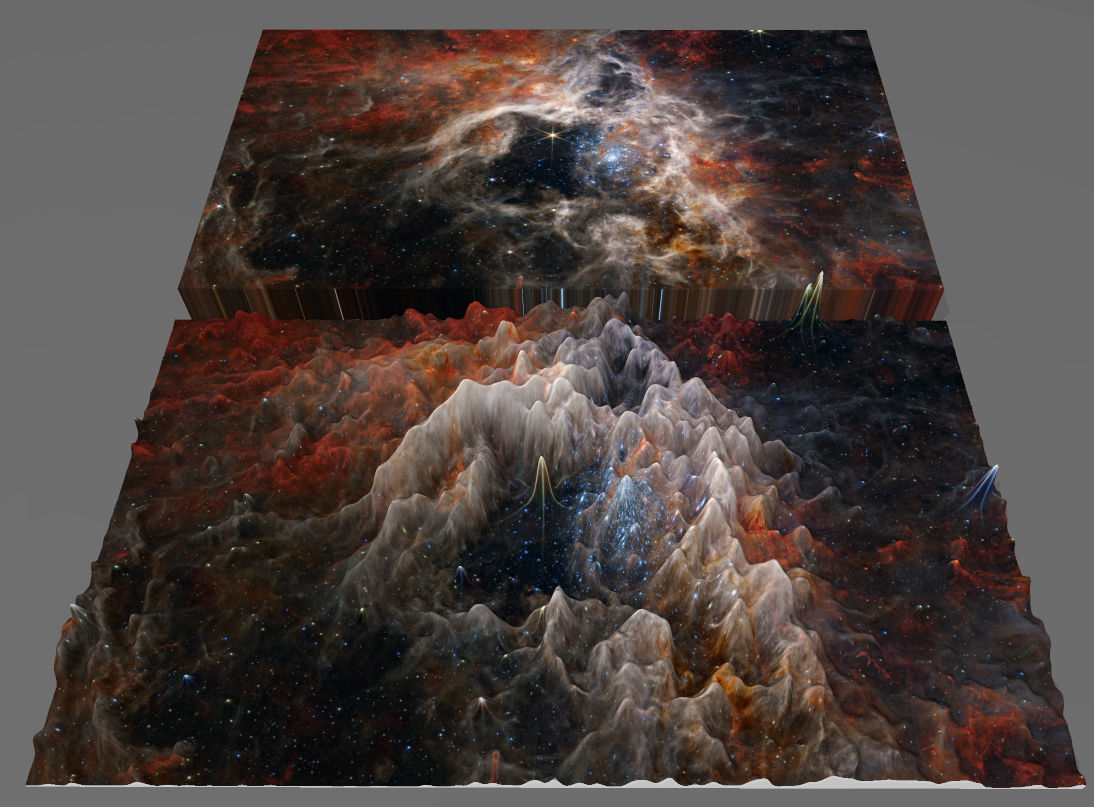 Tarantula nebula deep sky object 3d software analysis 3D print model_1