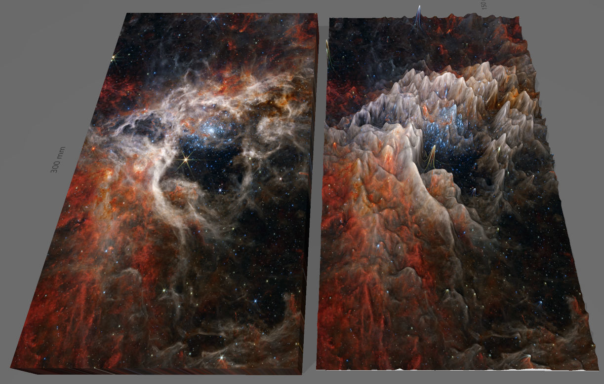 Tarantula nebula deep sky object 3d software analysis 3D print model_2