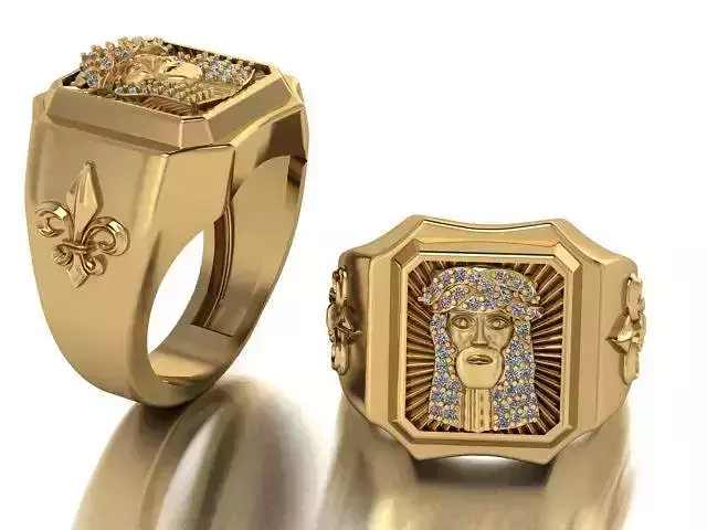 face jesus ring