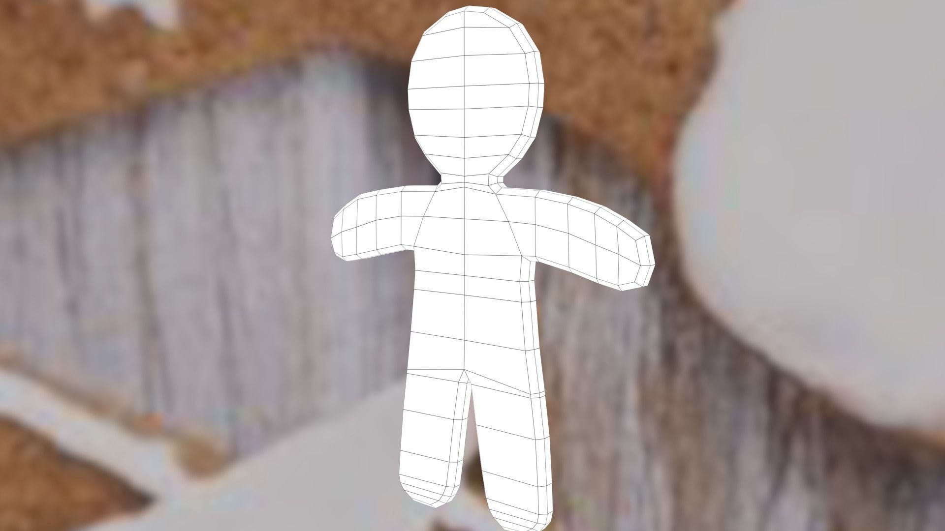 Christmas Gingerbread Man Low-poly 3D model_63