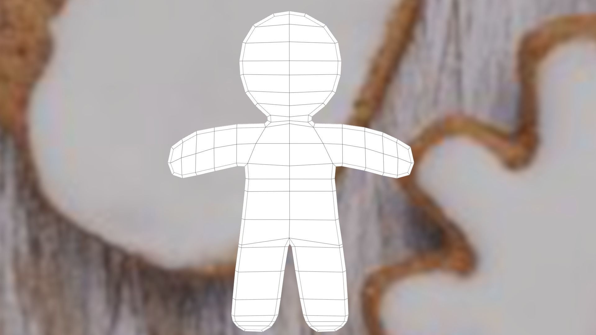 Christmas Gingerbread Man Low-poly 3D model_59